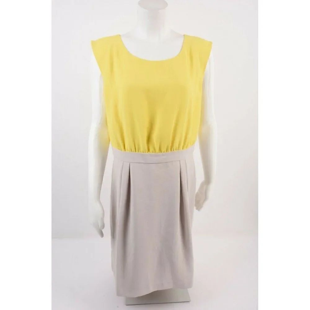 Loft Ann Taylor Womens Sheath Dress Sz 10 Yellow T